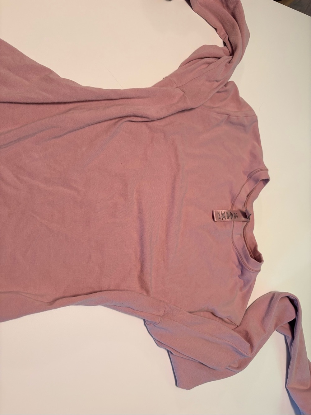 SKIMS Long Sleeve Crewneck Top - Mauve - Picture 4 of 5